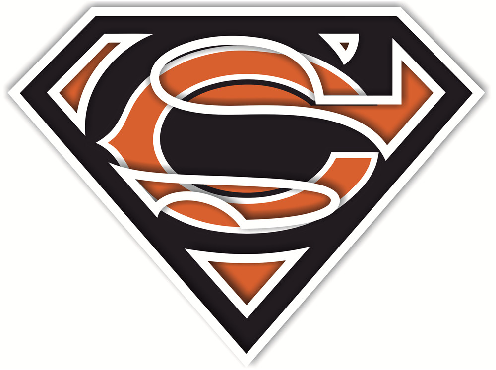 Chicago Bears superman logos iron on heat transfer